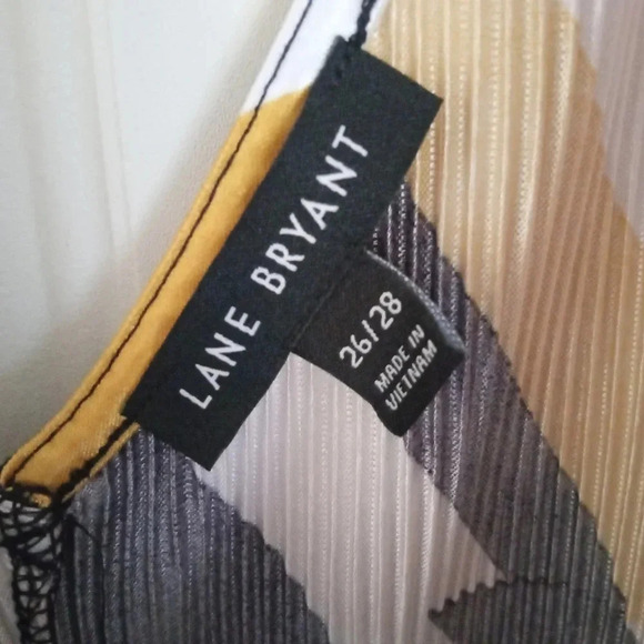 Lane Bryant Geo Textured Swing Tank‎ Top Color Block Size 26 / 28 - Picture 5 of 11